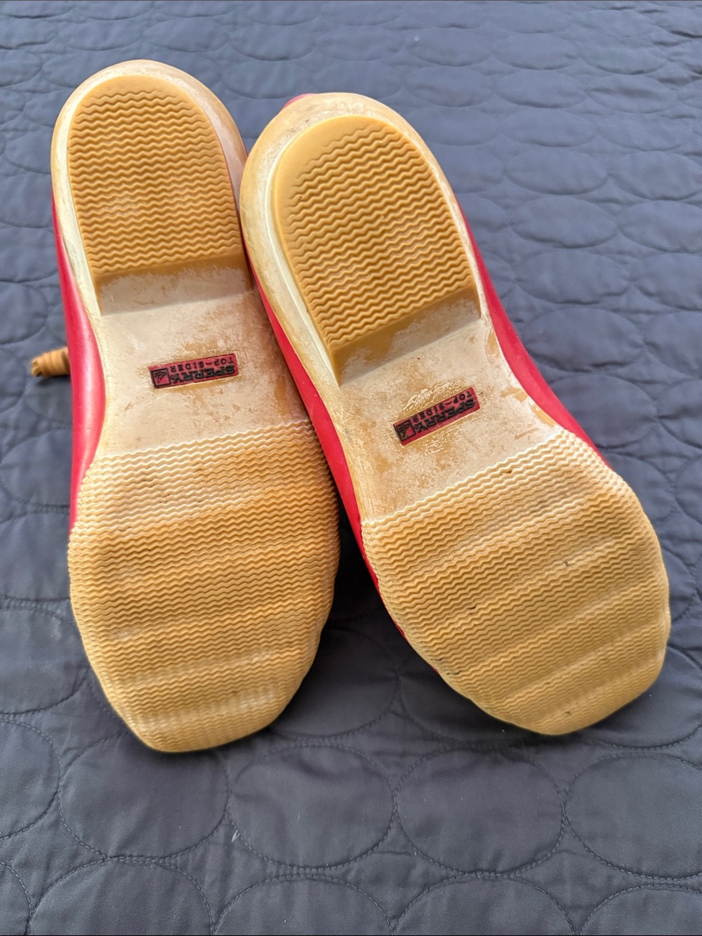 ❤️Sperry Top-Sider Saltwater Duck Boots Red Metallic - Picture 9 of 9
